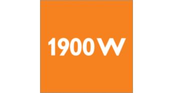 1900 Watt motor generating max. 320 Watt suction power
