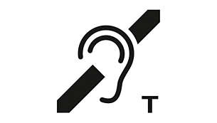 Compatible avec une aide auditive : limite les bruits indésirables