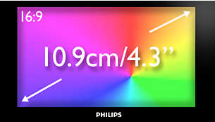 10,9 м (4,3") WQVGA+ сенсорный экран 16:9 для отличных развлечений