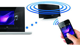 Musikübertragung mit kabelloser AirPlay-Technologie