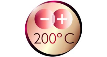 200°C top temperature for perfect styling results