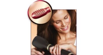 Paddle straightening brush for naturally straight looks
