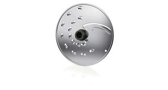 Reversible stainless steel disc for slicing and shredding