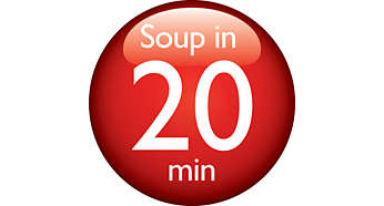 Create your favorite soup within 20 minutes