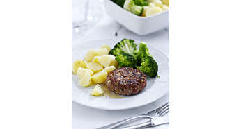 The accessory allows you to cook flatter foods