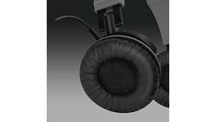 Adjustable ear shells and headband fit the shape of any head