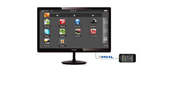 MHL 技術可讓您在大螢幕上享受行動裝置的內容
