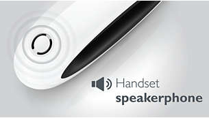 Handset speakerphone allows you to talk handsfree