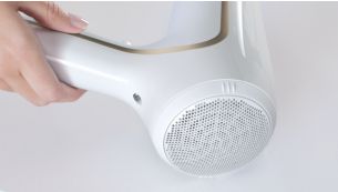 Removeable air flow filter makes cleaning quick and easy