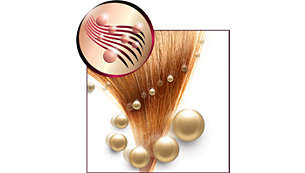 Ionisierungsfunktion mit Antifrizz-Effekt für besonders glänzendes Haar