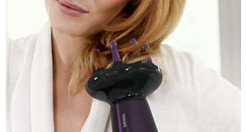 Maximizes volume & boosts curls while gently massaging scalp