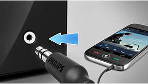 Audio-in untuk pemutaran musik portabel yang mudah