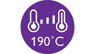 190°C styling temperature for long-lasting result