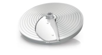 Adjustable slicing disc for thin to thick slices (1 - 7 mm)