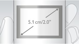 High-contrast 5.1-cm (2.0") TFT colour display