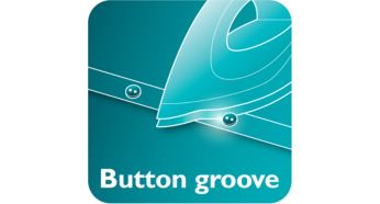 Alur kancing mempercepat penyetrikaan di sepanjang kancing dan lipatan