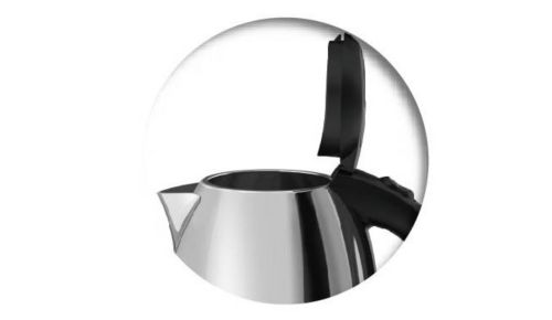 One-touch spring lid helps to avoid scalding