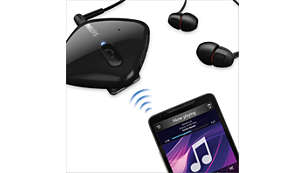 Bluetooth 対応でワイヤレスで音楽／通話をコントロールでき便利