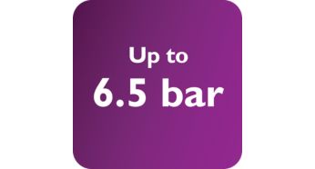 Up to 6.5 bar pressure