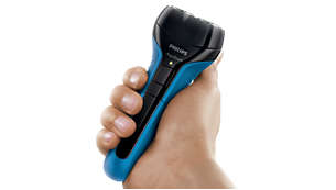 Unique ergonomic grip for extra precision and full control | Philips Electric Face Shaver Wet & Dry AT600_15_1