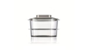 2 baskets to steam several ingredients at once