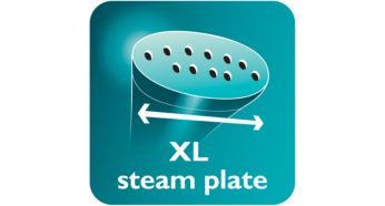 XL steam plate for quick results
