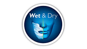 Comfortably shaves - wet or dry