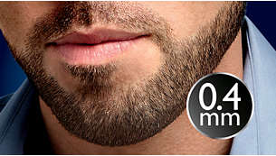 Le réglage 0,4 mm vous permet d'entretenir une barbe de 3 jours au quotidien