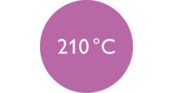 Température de 210 °C pour des résultats dignes d'un professionnel