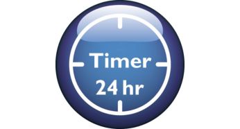 24-hour preset timer ensures rice and meal ready on time