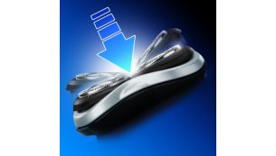 Shaving heads float for a contoured, comfortable shave