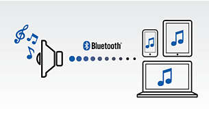 Transmisión inalámbrica de música a través de Bluetooth