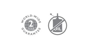 2 year world wide guarantee, no oil needed