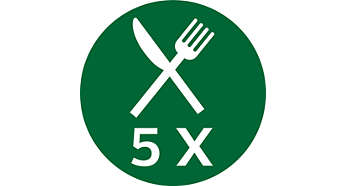 Up to 5 portions in one go