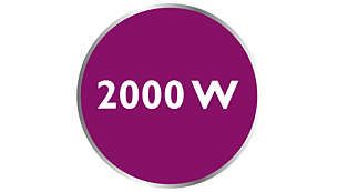 Akár 2000 W teljesítmény, amely lehetővé teszi a folyamatos nagy mennyiségű gőzkibocsátást