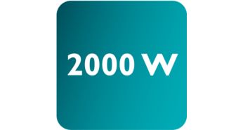 Мощност до 2000 W, позволяваща постоянен, силен поток на парата