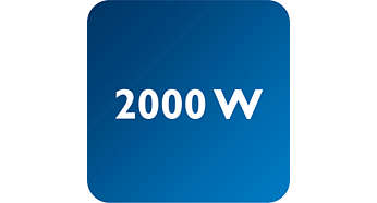 Công suất lên tới 2000 W cho hơi phun mạnh và ổn định