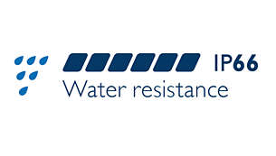 Resistente al agua y el polvo: IP66