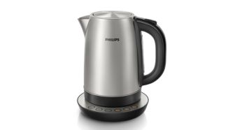 Jarro em metal robusto com corpo em aço inoxidável escovado