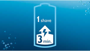 3 minute quick charge for one shave