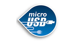 配備 micro USB 介面的無線充電式刮鬍刀