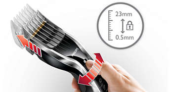 Лесен избор и заключване 24 настройки за дължина: 0,5 мм до 23 мм