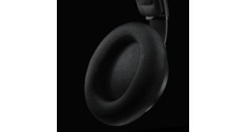 Breathable ear cushion for longer wearing comfort.