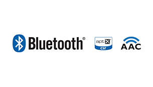 „Bluetooth®“ (aptX® ir AAC) aukštos kokybės belaidis srautinis muzikos perdavimas