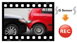G-sensor for shock detection & automatic write protection