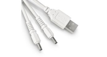 Łatwe ładowanie za pomocą przewodu USB