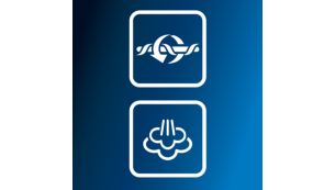 Fast rotating brushes clean themselves while in use