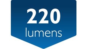 Salida luminosa: 220 lúmenes