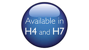 Disponível nos tipos de lâmpadas para automóveis mais populares: H4 e H7