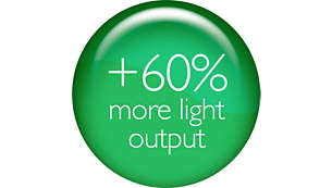 Éclairez la route avec 60 % de lumière blanche en plus
